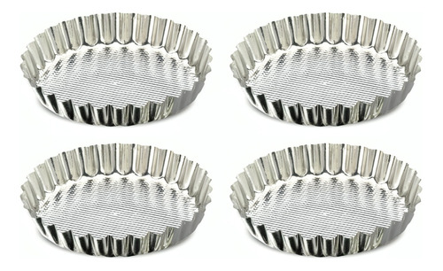 Set X4 Molde Tartera 26cm Pasta Frola Tarta Hojalata Jovifel