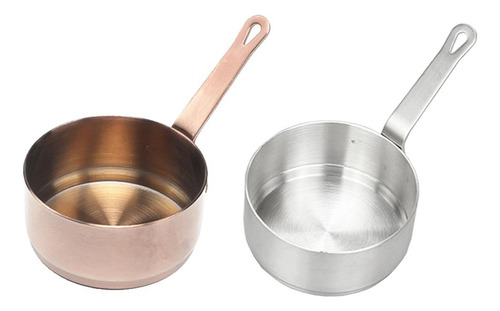 2 Uds 50ml De Acero Inoxidable Pequeña Sopa Cocina
