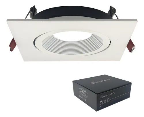 Spot Embutir Cuadrado Blanco Orientable Gu10 G4 Shevat-c WLG