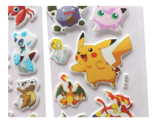 Imagen 3 de 5 de Pokemon Stickers Set De 6 Unidades Surtido Aleatorio