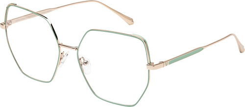 Anteojos Armazones Marcos Valeria Mazza 3925 Dorotheé Color Verde Claro Pastel/dorado (003)