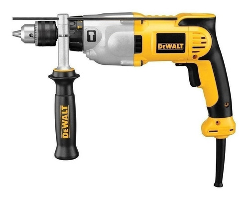 Imagen 1 de 3 de Taladro eléctrico angular percutor y destornillador DeWalt DWD520 3500rpm 60Hz 1100W amarillo 120V