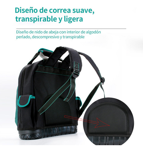 Mochila Para Ferramentas Com Fundo De Plástico Reforçado