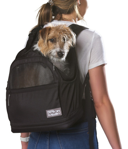 Puppak 2in1 Mochila De Transporte Para Cães - Outward Hound Cor Preto