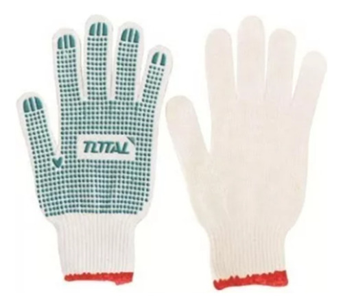 Pack 12 Pares Guantes Xl De Hilo Palma Antideslizante Total