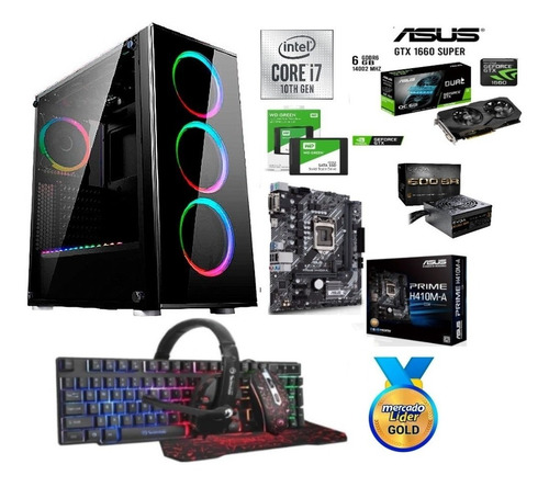 Imagen 2 de 10 de Cpu Gamer Intel Core I7 10ma/1tb+ssd 480gb 16gb Gtx1660 6gb