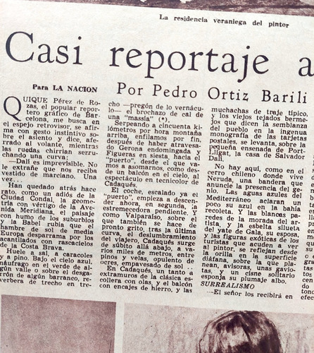 Reportaje A Salvador Dalí 1966 Pedro Ortiz Barili