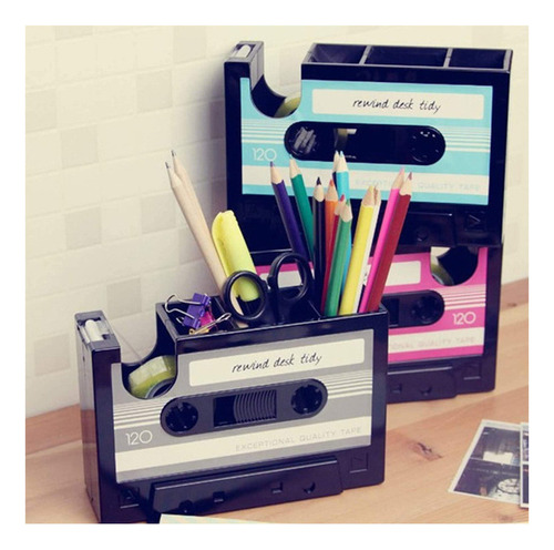Portalápices Con Cinta Retro Multifuncional
