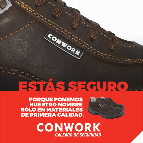 Imagen 9 de 10 de Calzado De Seguridad Conwork Ergon 103za Titan Chocolate