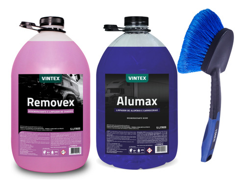 Kit Limpeza Motor Roda Chassi Alumax Removex Vintex Escova