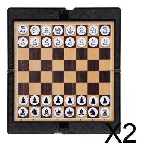 Juego De Ajedrez Plegable De Tamaño Pequeño 2x. Cartera