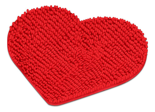 Alfombra Decorativa De San Valentín Con Forma De Corazón Roj