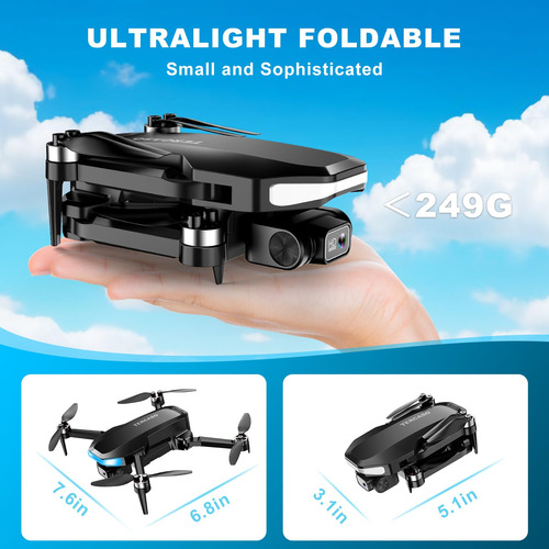 Drone Tercaso X30 Con Cámara Hd De 2k, Video En Vivo Fpv Par