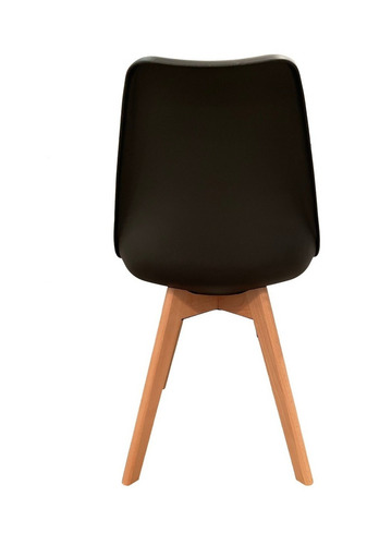 Imagen 4 de 4 de Silla Eames Tulip Acolch. Refuerzo Metal Negro X4