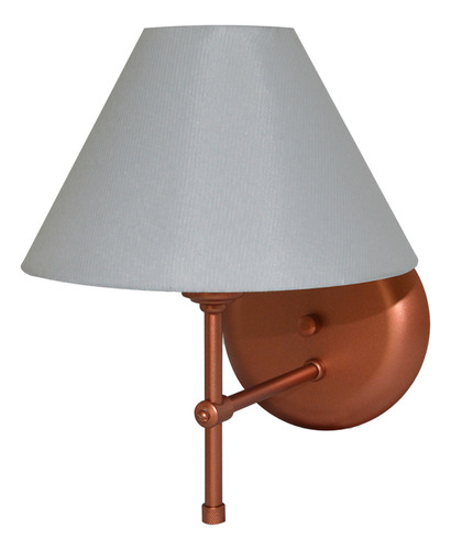 Arandela De Parede Para Cabeceira De Cama Com Fio E Cúpula Estrutura Cobre - Branco 110v/220v