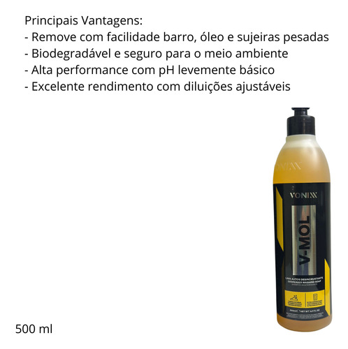 V-mol Vonixx 500ml Shampoo Automotivo Remoção Barro E Óleo