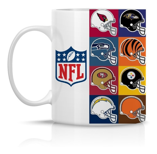 Taza Nfl Futbol Americano Equipos Cascos