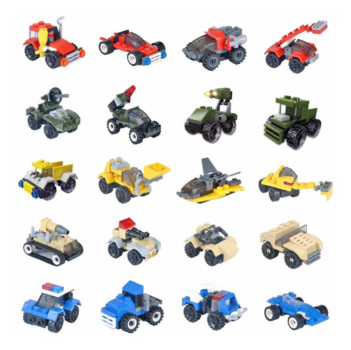 Figuras Para Armar Vehículos Construibles Mini Bloques  Fgr