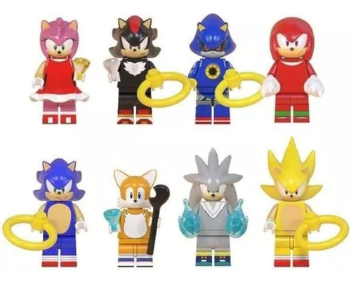 Muñeco Sonic Colección X 8 Figuras De Colección Juguete