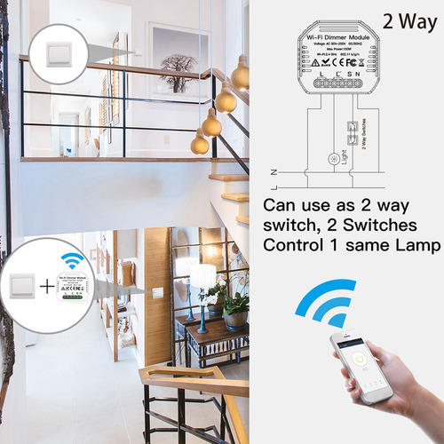 Interruptor Inteligente Dimmer Wifi 90-250v Dimmer Module In