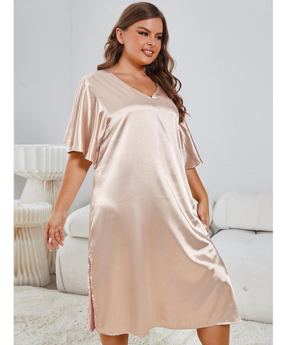 Camisones De Talla Grande, Pijama Con Cuello En V