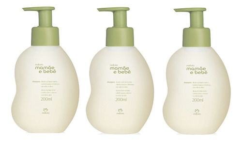 Shampoo X3 Con Envase Mamá Y Bebé 200ml Natura Vegano 