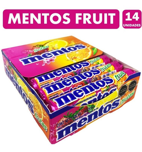 Caramelo Mentos Fruit (caja Con 12 Rollos)