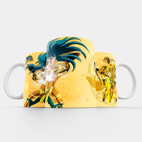 Taza Caballeros Del Zodiaco Camus De Acuario Dorado Santo 