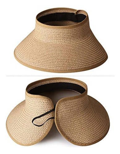 Sombrero Con Visera Para El Sol Para Mujer Color Caqui Caqui M Tejido