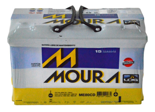 Batería Moura M80cd 12x80 D 80 Amp 650 Cca Ml Canje