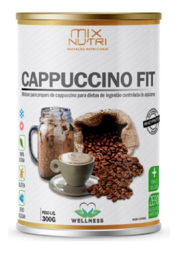 Cappuccino Fit 300g Com Whey Protein - Mix Nutri