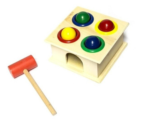 Martillo Didactico Para Niños Juego De Madera Para Niños