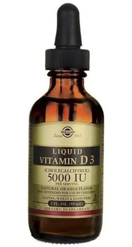 Vitamina D3 Liquida 5000 Iu 2 Oz 59ml Salud Osea Solgar
