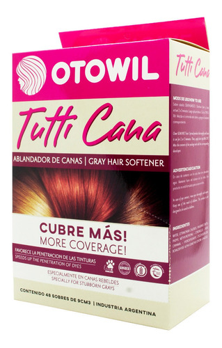 Otowil Tutti Cana Ablandador Canas Tintura Color X6 Sobres