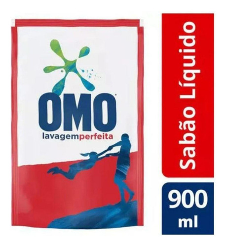 Sabão Omo Líquido Lavagem Perfeita Refil 900ml - Kit 02 Un