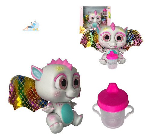 Bebê Dragão Flying Baby Com Asas - Branco