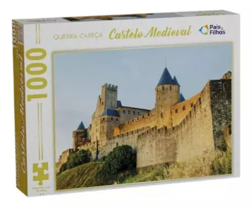 Quebra-cabeça 1000 peças paisagem castelo jogo de