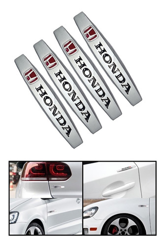 Tope De Puerta Metálico X4 - Adhesivo Universal Honda