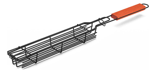 Cesta Portátil Para Asar Barbacoa Con Mango De Madera Para S