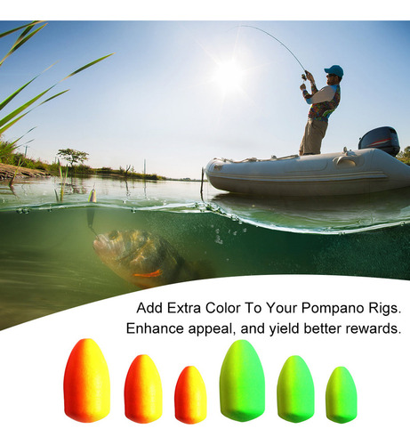 60 Unidades De Boias De Pesca Pompano Com Caixa De Equipamen