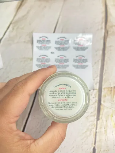 100 Etiquetas de Aviso e Segurança para Vela — 3 cm