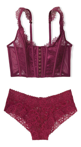 Conjunto Bustier Encaje Victoria's Secret M