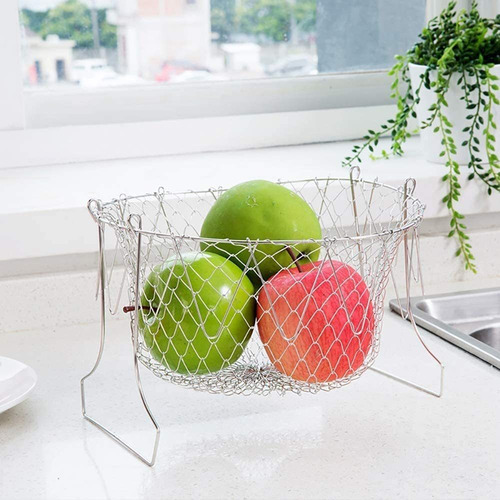 Cesta Plegable De Acero Inoxidable Para Freir A Vapor, Cesta