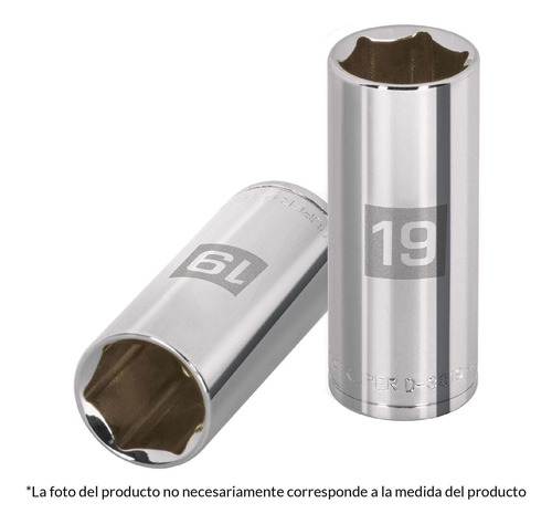 Dado Largo 6 Puntas 12mm Cuadro 3/8´ Acero Biselado 13772