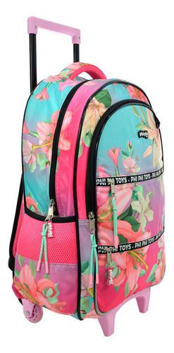 Mochila De Carro Infantil 19 Pulgadas Color Rosa