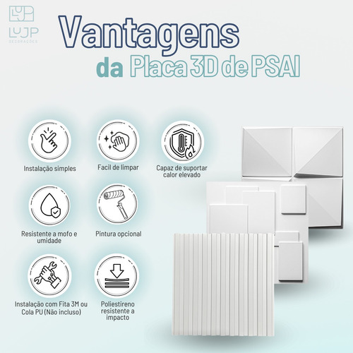 30 Placas Revestimento 3d Parede Alto Relevo Luxo Decoracao