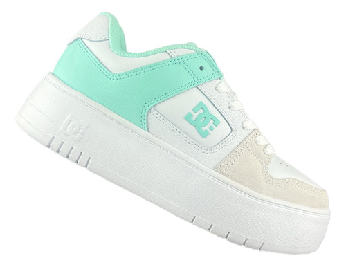 Tenis Dc Shoes Manteca 4 Plataforma Verde Menta Mujer