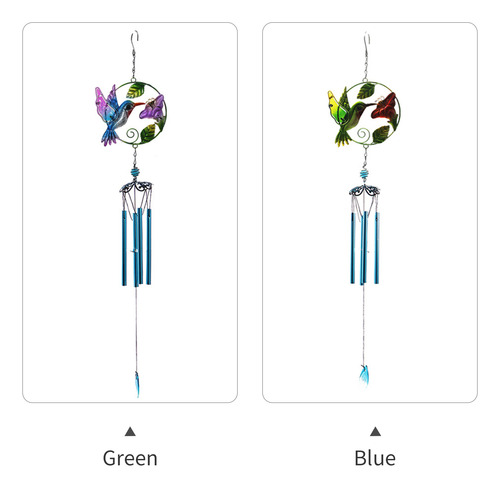 Adorno De Campanilla De Viento De Cristal Con Forma De Pavo