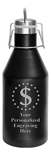 Growler De Competencia Personalizado, 64 Oz Con Grabado Incl