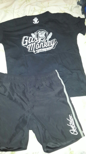 Remera Gas Monkey Talle L Y Short Quik Silver 32